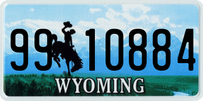 WY license plate 9910884