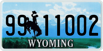 WY license plate 9911002