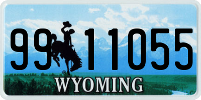 WY license plate 9911055