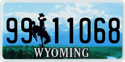 WY license plate 9911068