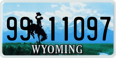 WY license plate 9911097