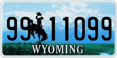 WY license plate 9911099