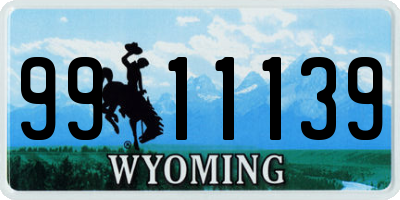 WY license plate 9911139