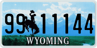 WY license plate 9911144
