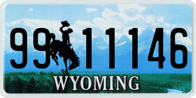 WY license plate 9911146