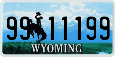 WY license plate 9911199
