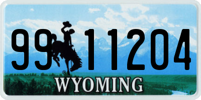 WY license plate 9911204