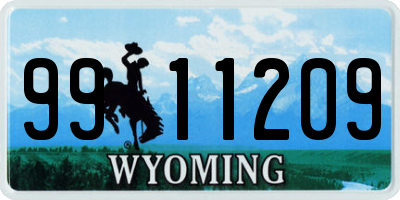 WY license plate 9911209