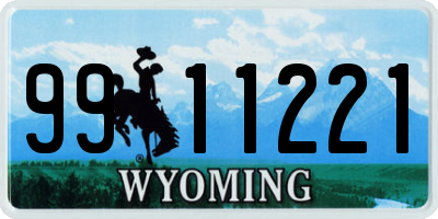 WY license plate 9911221