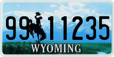 WY license plate 9911235