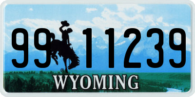 WY license plate 9911239