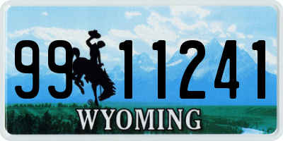 WY license plate 9911241