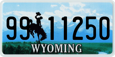WY license plate 9911250