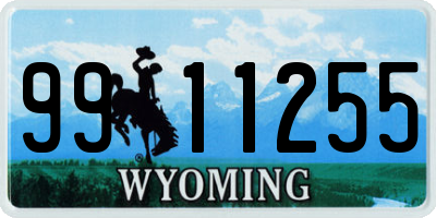 WY license plate 9911255