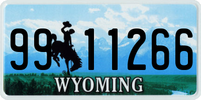 WY license plate 9911266