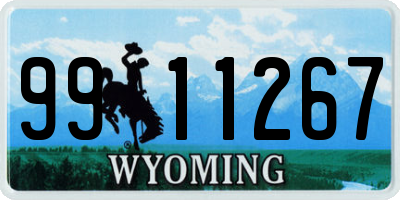 WY license plate 9911267