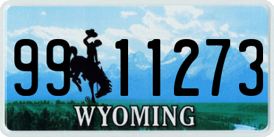WY license plate 9911273