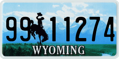 WY license plate 9911274