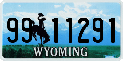 WY license plate 9911291