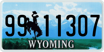 WY license plate 9911307