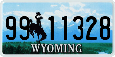 WY license plate 9911328