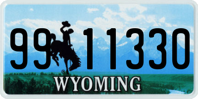 WY license plate 9911330
