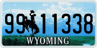 WY license plate 9911338
