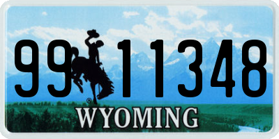 WY license plate 9911348
