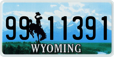 WY license plate 9911391