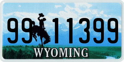 WY license plate 9911399