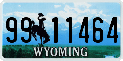 WY license plate 9911464