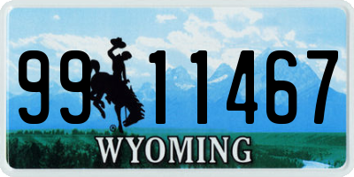 WY license plate 9911467
