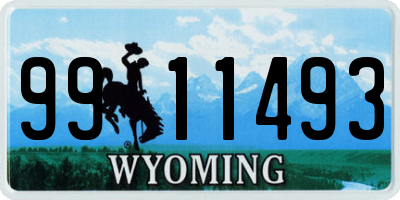 WY license plate 9911493