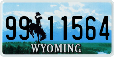 WY license plate 9911564