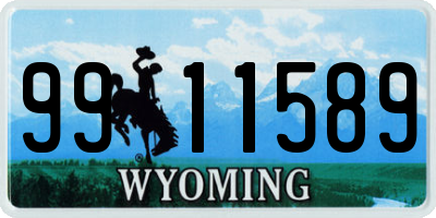 WY license plate 9911589