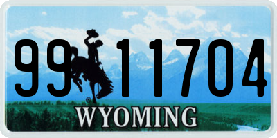 WY license plate 9911704