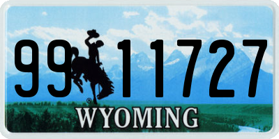 WY license plate 9911727