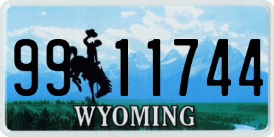 WY license plate 9911744