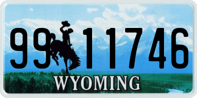 WY license plate 9911746