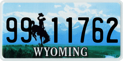 WY license plate 9911762