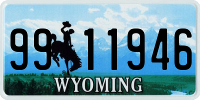 WY license plate 9911946