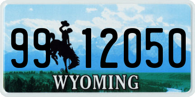 WY license plate 9912050