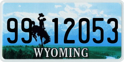 WY license plate 9912053