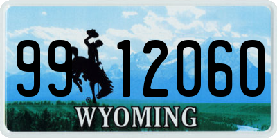 WY license plate 9912060