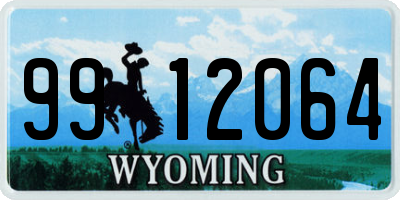 WY license plate 9912064
