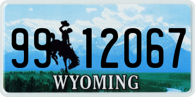 WY license plate 9912067