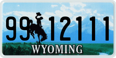 WY license plate 9912111