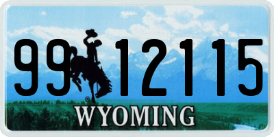 WY license plate 9912115
