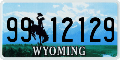 WY license plate 9912129
