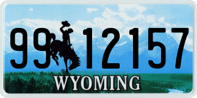 WY license plate 9912157